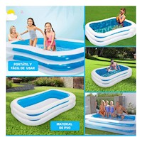 Pileta Inflable Amplia para Hogar y Patio con Diseno Practico de Verano Y+Post It